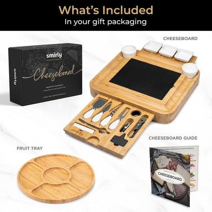 Imagem de Conjunto de tabuleiros de charcutaria Conjunto de presentes SMIRLY Charcuterie Boards