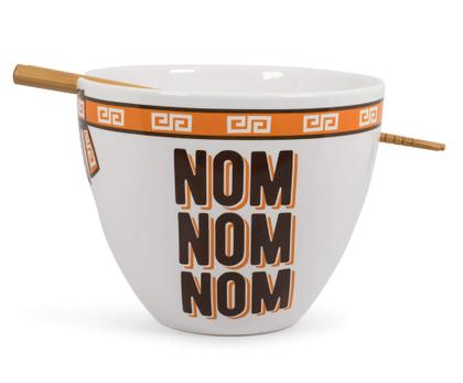 Imagem de Conjunto de taças de ramen Toynk Hungry Buddha Nom Nom Nom Ceramic 480 ml