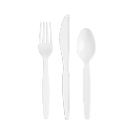 Imagem de Conjunto de talheres de plástico descartáveis, pacote confortável, 360 unidades