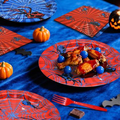 Imagem de Conjunto de talheres descartáveis para festas Jhfine de 96 peças Spider Web