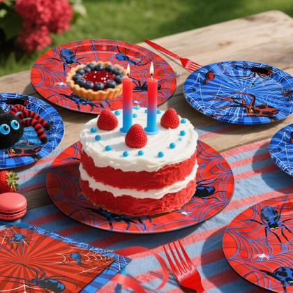 Imagem de Conjunto de talheres descartáveis para festas Jhfine de 96 peças Spider Web