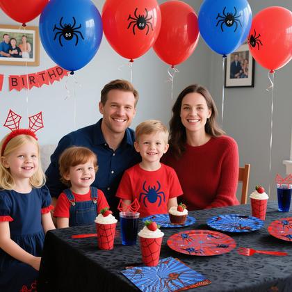 Imagem de Conjunto de talheres descartáveis para festas Jhfine de 96 peças Spider Web