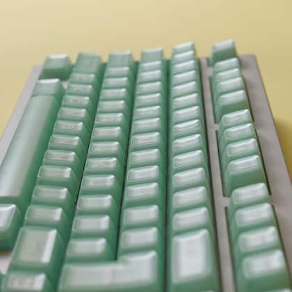 Imagem de Conjunto de teclas REDQIN Jade PBT RSA Profile 160 teclas para teclado mecânico