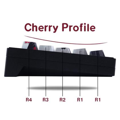 Imagem de Conjunto de teclas Tsungup PBT com impressão lateral de 135 teclas Cherry Profile