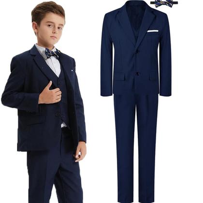 Imagem de Conjunto de Terno de Smoking Infantil para Casamento - Roupa Formal para Pajem