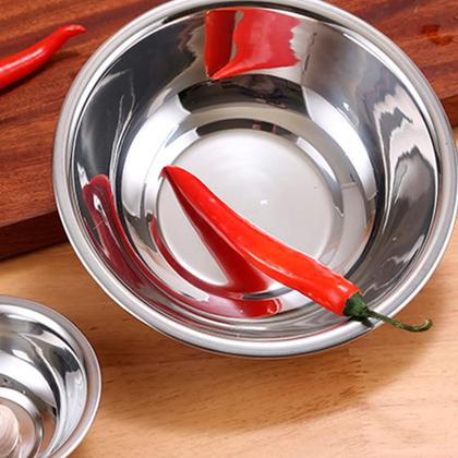 Imagem de Conjunto De Tigelas Aço Inox Bowls Saladeira Bacia Aço Inox 5 Peças