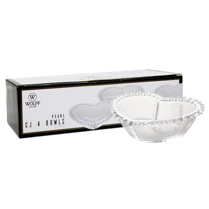 Imagem de Conjunto De Tigelas Bowl Para Petiscos Com Formato Coração 4 Unidades