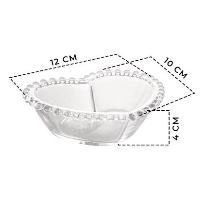 Imagem de Conjunto De Tigelas Bowl Para Petiscos Com Formato Coração 4 Unidades