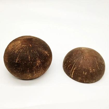 Imagem de Conjunto De Tigelas De Coco Natural Com Colher Para Salada De Frutas, Macarrão, Arroz E Smoothie,