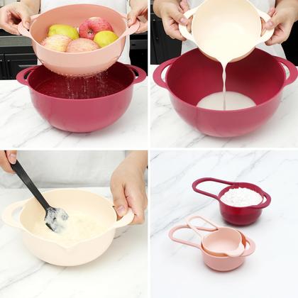 Imagem de Conjunto de tigelas de nidificação COOK WITH COLOR 8 peças com copos de medição