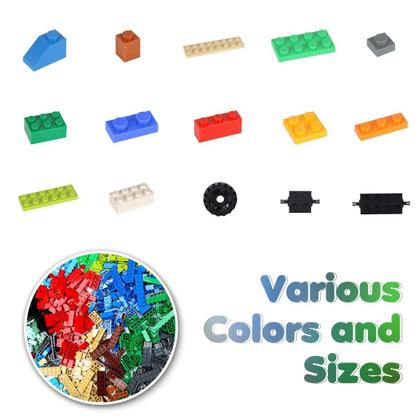 Imagem de Conjunto de tijolos de construção Unirolic Classic 1546 peças com rodas