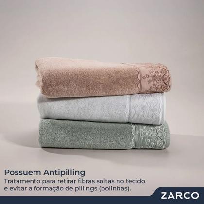 Imagem de Conjunto De Toalhas Com Bordado 5 Peças Banho Rosto e Piso 100% Algodão 500g/m² Unika e Softmax Antônia Banho Karsten