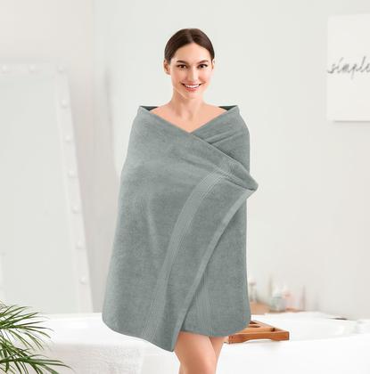 Imagem de Conjunto de toalhas de banho Utopia Towels 100% algodão fiado em anel, 600 g/m2, pacote com 4