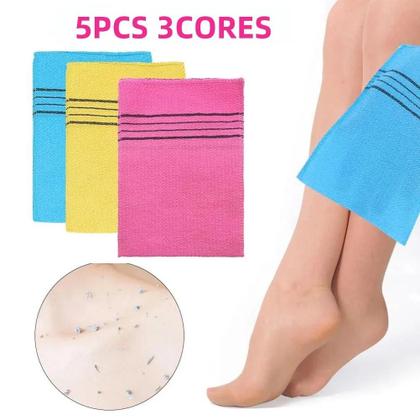 Imagem de Conjunto De Toalhas Esfoliantes Para Banho 5 Peças Coreano Italiano Asiático Algodão Poliéster Macio