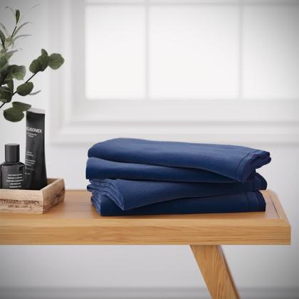 Imagem de Conjunto de toalhas Fingertip Creative Scents Blue, pacote com 4, 28x46cm
