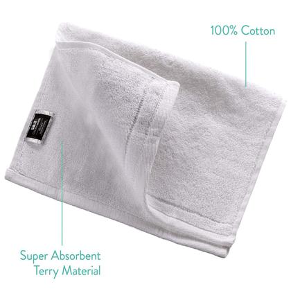 Imagem de Conjunto de toalhas Fingertip Creative Scents Cotton, pacote com 4, branco 28x46cm