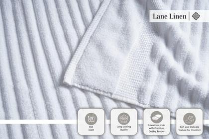 Imagem de Conjunto de toalhas LANE LINEN, algodão canelado, 6 peças para banheiro