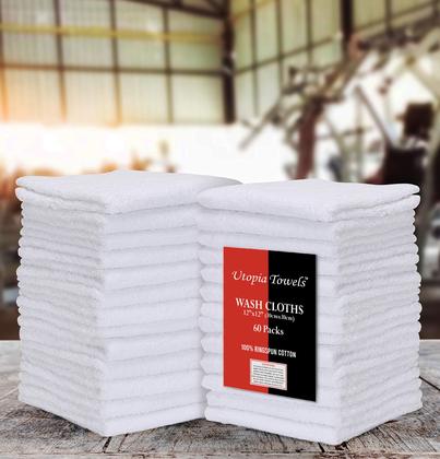 Imagem de Conjunto de toalhas Utopia, 100% algodão fiado em anel, pacote com 60
