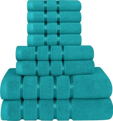 Imagem de Conjunto de toalhas Utopia Towels, 8 peças, 600 g/m2, algodão fiado