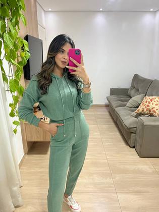 Imagem de Conjunto de tricô com capuz  outono/inverno sku 334