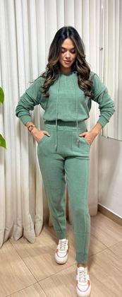 Imagem de Conjunto de tricô com capuz  outono/inverno sku 334