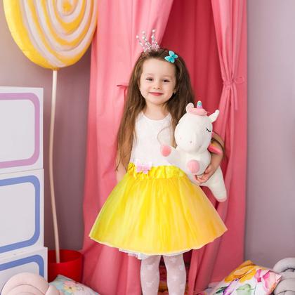 Imagem de Conjunto de tutu Jeowoqao para meninas, vestido de dança com grampos de flores de 3 a 8 anos