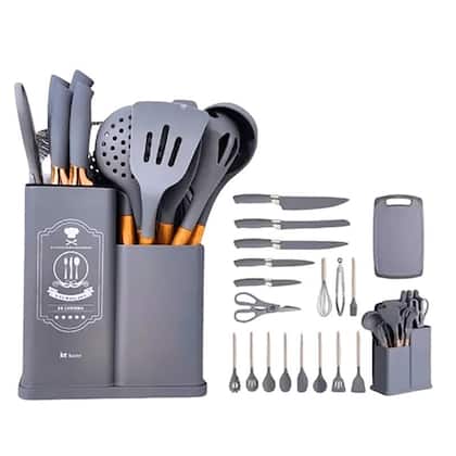 Imagem de Conjunto de Utensílios Califórnia Cinza 19 pçs 7627 - KeHome