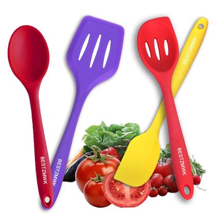 Imagem de Conjunto de utensílios de cozinha BESTZMWK 11 Cooking Silicone Nonstick