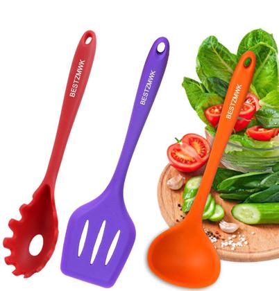 Imagem de Conjunto de utensílios de cozinha BESTZMWK 11 Cooking Silicone Nonstick