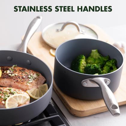 Imagem de Conjunto de utensílios de cozinha GreenPan Lima, cerâmica anodizada rígida, antiaderente, 12 unidades