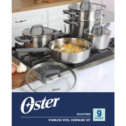 Imagem de Conjunto de Utensílios de Cozinha Oster Beauford 9 Peças - Aço Inoxidável