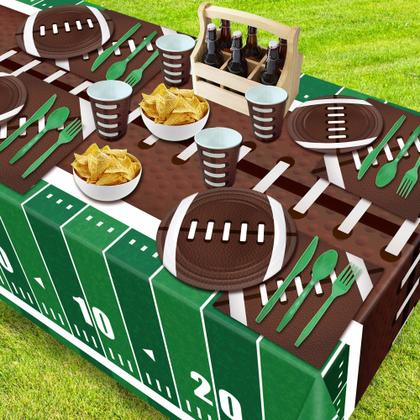 Imagem de Conjunto de utensílios de mesa Football Party Supplies para 24 convidados