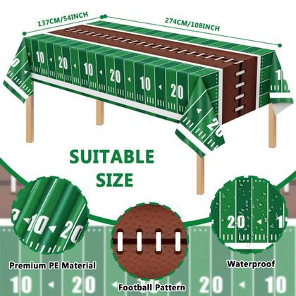 Imagem de Conjunto de utensílios de mesa Football Party Supplies para 24 convidados