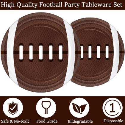 Imagem de Conjunto de utensílios de mesa Football Party Supplies para 24 convidados