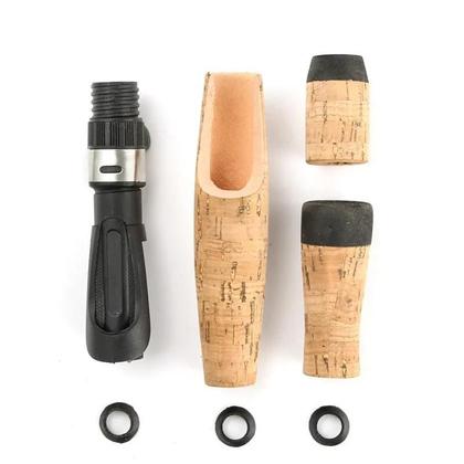 Imagem de Conjunto De Vara De Pesca Giratória Com Cabo De Cortiça Composto E Suporte Para Carretilha MNFT 1