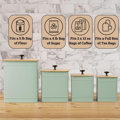 Imagem de Conjunto de vasilhas de cozinha HB Design Co. Tampas herméticas grandes de ferro