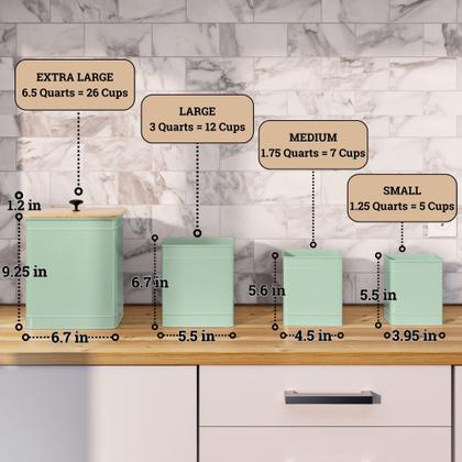 Imagem de Conjunto de vasilhas de cozinha HB Design Co. Tampas herméticas grandes de ferro