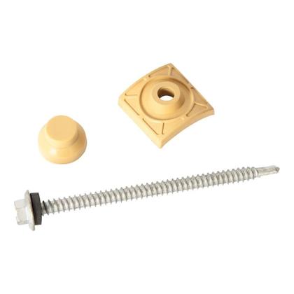 Imagem de Conjunto de Vedação/Fixação Afort Plan para Telha PVC Marfim - Pacote com 20 Unidades