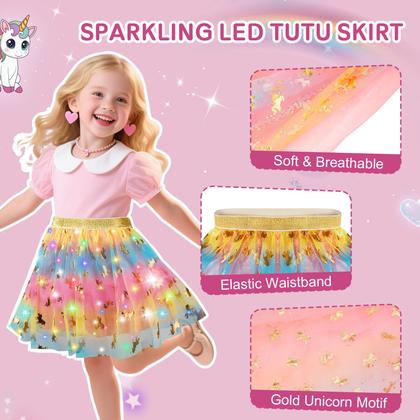 Imagem de Conjunto de vestidos para princesas, capa de unicórnio Rolevoria Light Up, 10 unidades