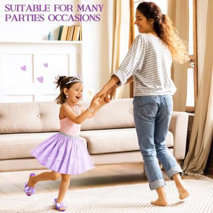 Imagem de Conjunto de vestidos para princesas Rcovasc com 3 saias, sapatos, coroas e muito mais