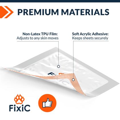 Imagem de Conjunto de vestir de filme transparente impermeável Fixic 9x9cm 7 unidades