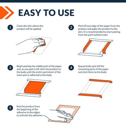 Imagem de Conjunto de vestir de filme transparente impermeável Fixic 9x9cm 7 unidades