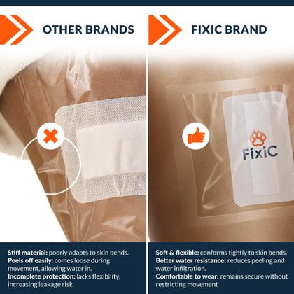 Imagem de Conjunto de vestir de filme transparente impermeável Fixic 9x9cm 7 unidades