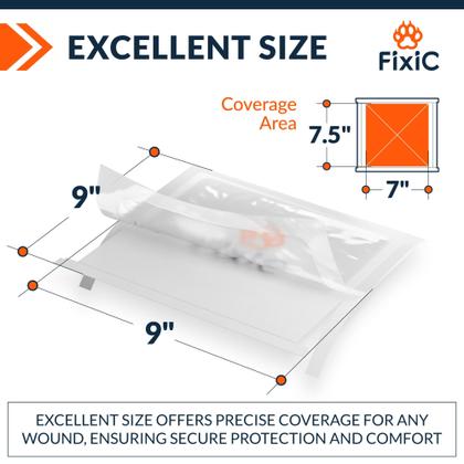 Imagem de Conjunto de vestir de filme transparente impermeável Fixic 9x9cm 7 unidades