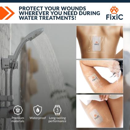 Imagem de Conjunto de vestir de filme transparente impermeável Fixic 9x9cm 7 unidades