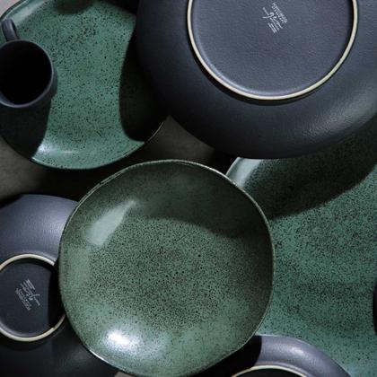 Imagem de Conjunto de Xícara de Cafezinho com Pires 06 Peças Orgânico Arauco Porto Brasil