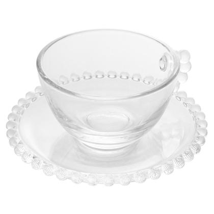 Imagem de Conjunto de Xícara de Chá 180 ml Pearl Clear com 4 Peças Wolff