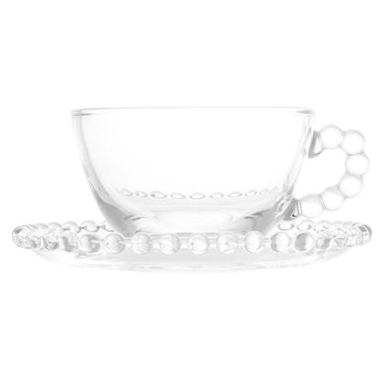 Imagem de Conjunto de Xícara de Chá 180 ml Pearl Clear com 4 Peças Wolff