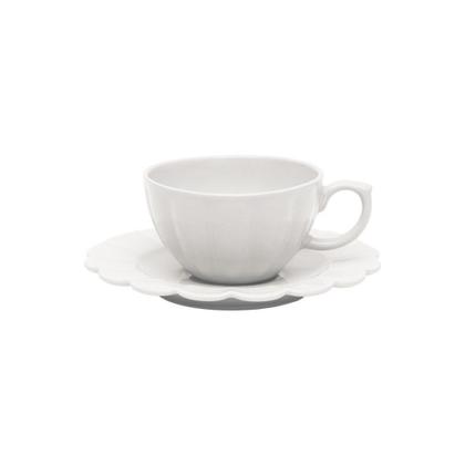 Imagem de Conjunto de Xícara de Chá com Pires 06 Peças Flora Camélia Oxford