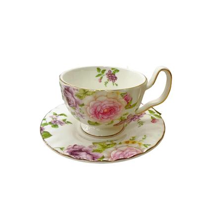 Imagem de Conjunto De Xícara E Pires De Cerâmica Estilo Europeu De 180ml Para Chá Da Tarde/café, Em Caixa Para